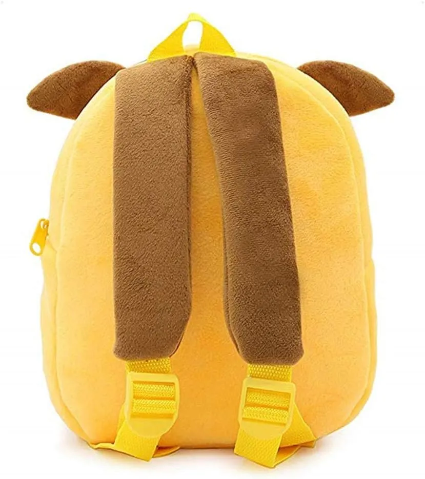 KISSOURBABY 3D Cute Cartoon Little Plush Baby Backpack Baby Toy Bag(Dog)