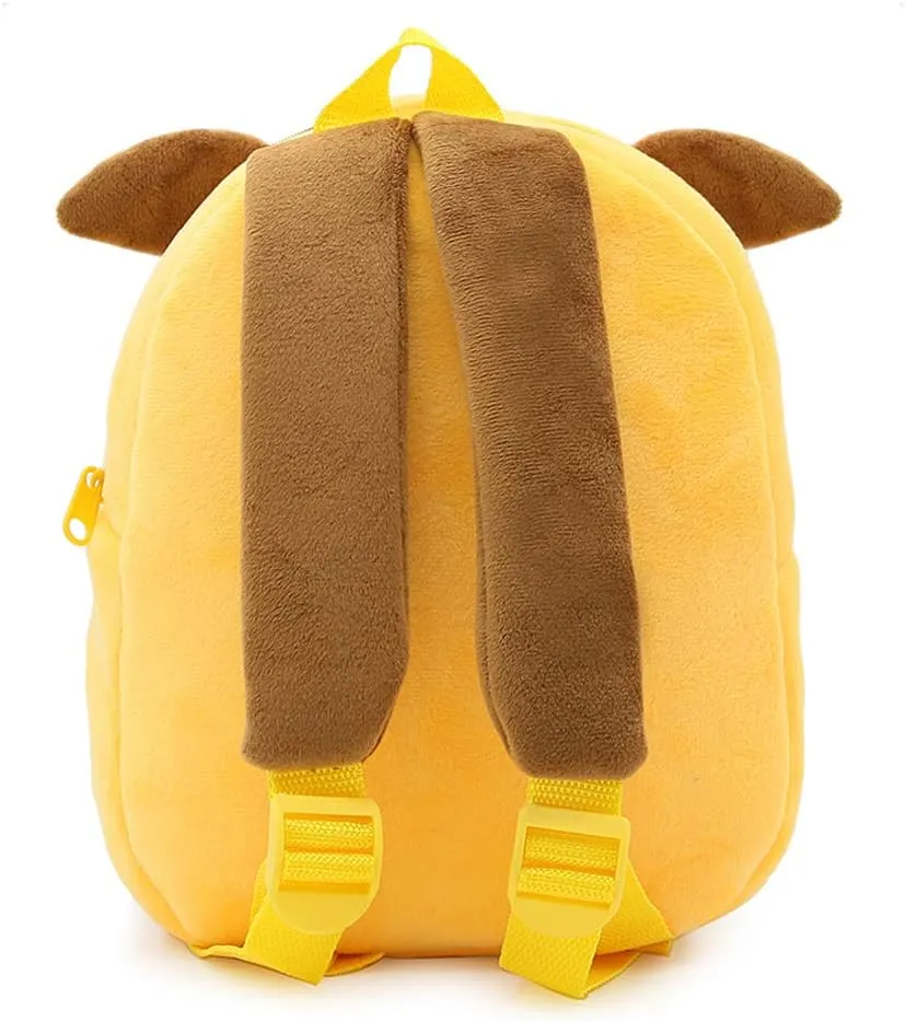 KISSOURBABY 3D Cute Cartoon Little Plush Baby Backpack Baby Toy Bag(Dog)
