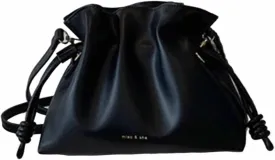 Ladies' fashionable minimalist bag, drawstring bucket bag, single shoulder crossbody bag, pleated bag