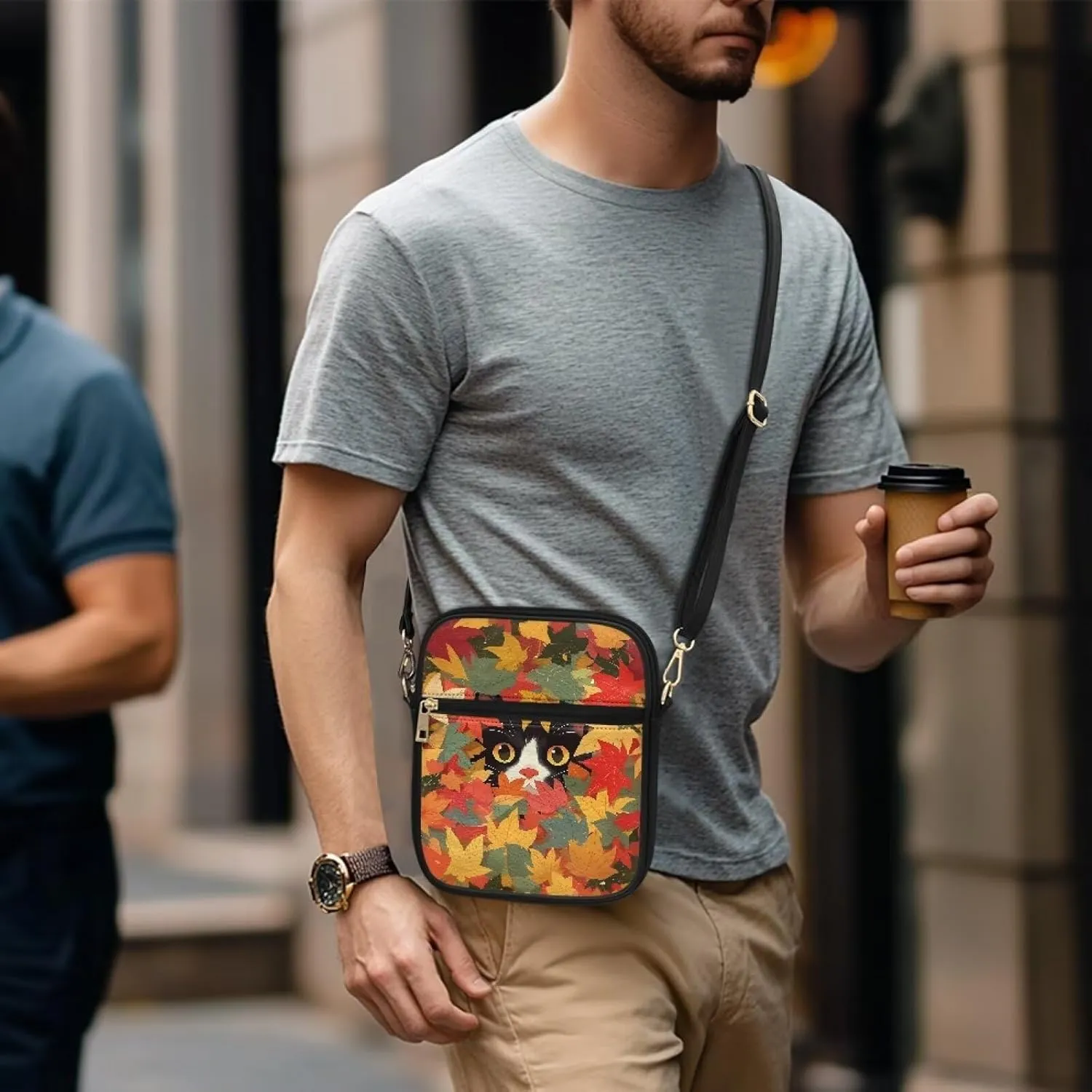 Leather Messenger Bag Womens Sling Bag Crossbody Shoulder Bags Ladies Fashion Zipper Pockets Travel Bag for Gifts