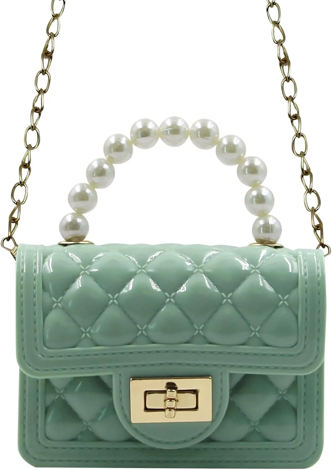 Little Girls Crossbody Purses Mini Jelly Bag Purse Toddler Candy Handbag Casual Messenger Shoulder Bag, Green