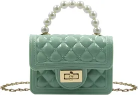 Little Girls Crossbody Purses Mini Jelly Bag Purse Toddler Candy Handbag Casual Messenger Shoulder Bag, Green