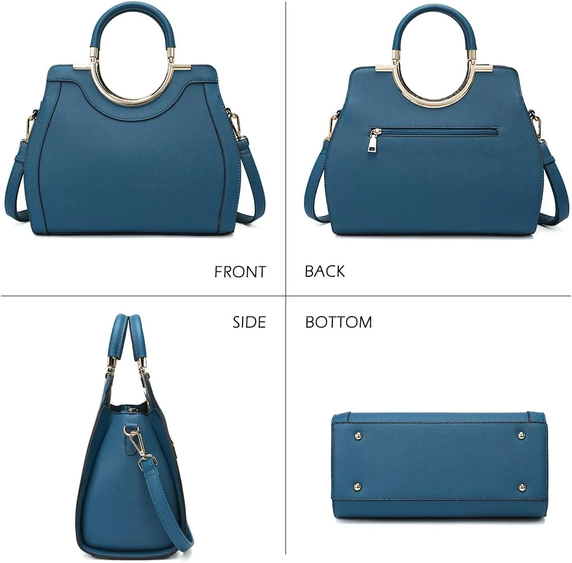 LJOSEIND Women’s Handbags Designer Purses Satchel Totes Structured Shoulder Bags