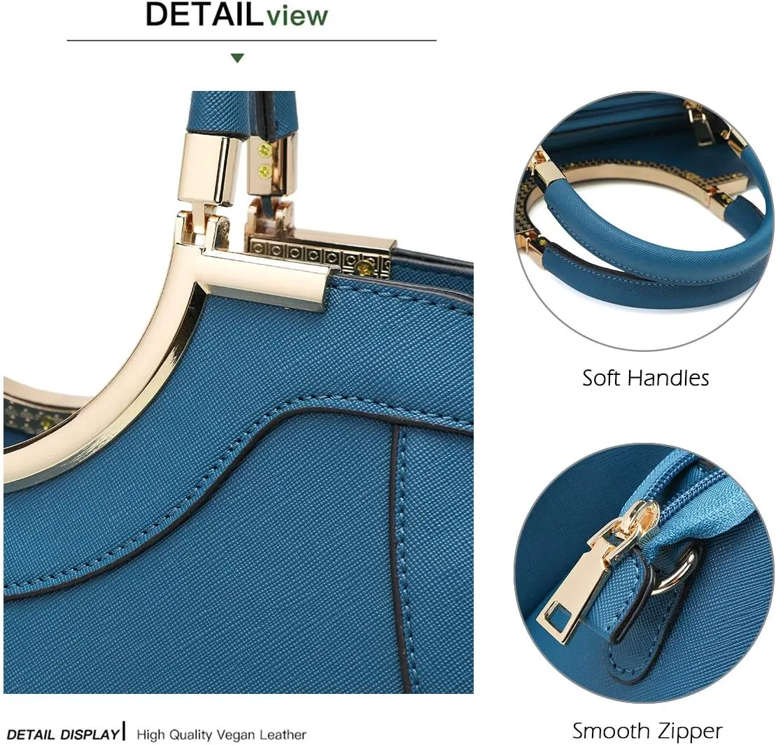 LJOSEIND Women’s Handbags Designer Purses Satchel Totes Structured Shoulder Bags