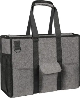 MHOMER Large Utility Tote Bag for Women, Zip-Top Teachers Tote Bag with 12 Pockets, Waterproof Nurse Bag for Working Women