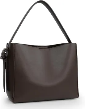 Minimalist stylish commute daily Eco-friendly leather travel Soft bucket bag crossbody bag with adjustable shoulder strap