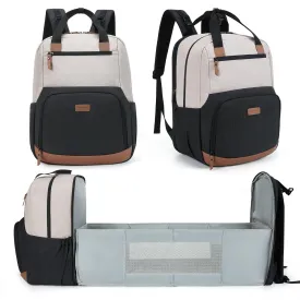 mommore Diaper Bag Backpack with Changing Station Large Travel Diaper Bags Unisex Baby Bag with Changing Pad, Stroller Straps