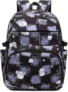 New large-capacity small fresh backpack sweet and lovely female shoulder bag (black)