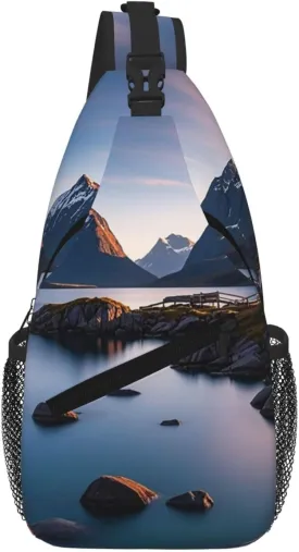 Norway Islands Sling Bag For Women Men Travel Hiking Backpack Crossbody Shoulder Chest Bags Casual Daypack