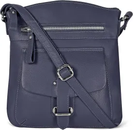 Oak Leathers Leather Crossbody Bag For Women With Adjustable Sling Strap - Medium Size Crossover Shoulder Handbag Purse