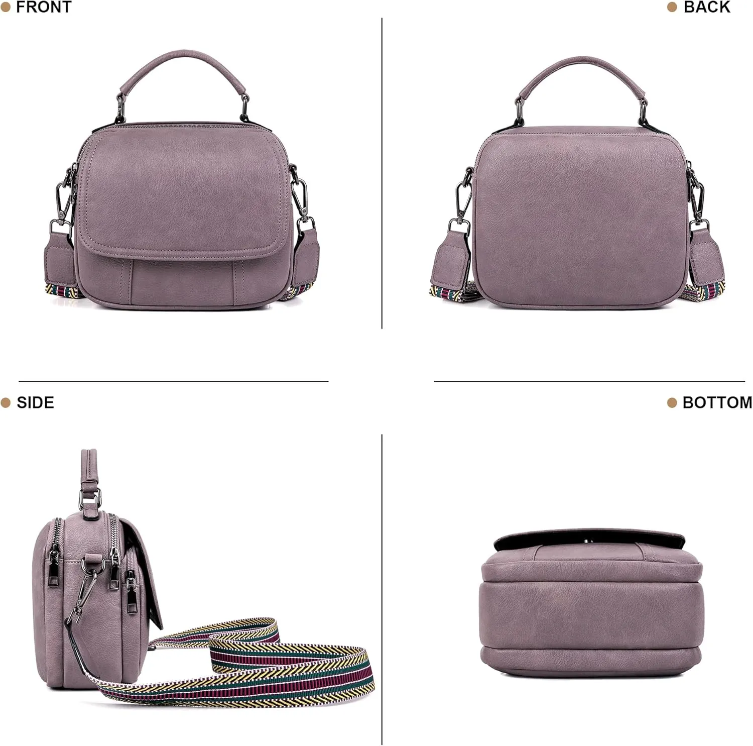 OPAGE Small Crossbody Bags for Women Trendy, Soft PU Leather Womens Crossbody Purse Shoulder Handbags