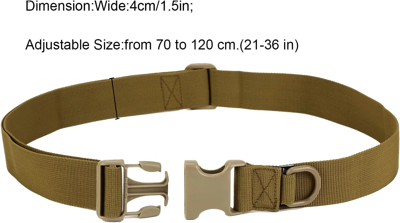 Protector Plus Adjustable Tactical Waist Belt - Outdoor Utility Nylon Airsoft Belt