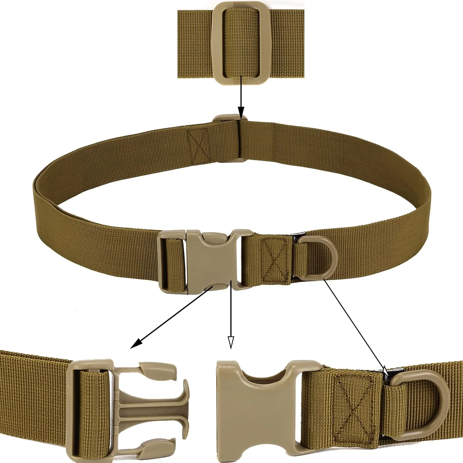 Protector Plus Adjustable Tactical Waist Belt - Outdoor Utility Nylon Airsoft Belt