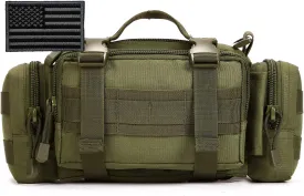 Protector Plus Tactical Fanny Pack Military Assault Waist Bag Hip Belt MOLLE Sling Army Lumbar Gear Pouch EDC Camera Handlebar Range Bags (Patch Included)