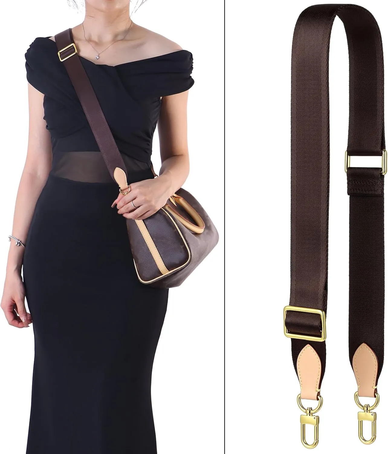 Purse Strap Replacement Crossbody Handbag Shoulder Strap Adjustable for SPEEDY,Pochette Accessoires