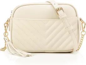 Quilted Crossbody Bags for Women Small Purses Shoulder Handbags with Chain Strap