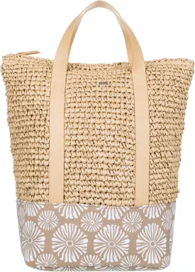 Roxy Women's Beach Tote Bag | Travel | Vacation | Straw | Lightweight | Breathable