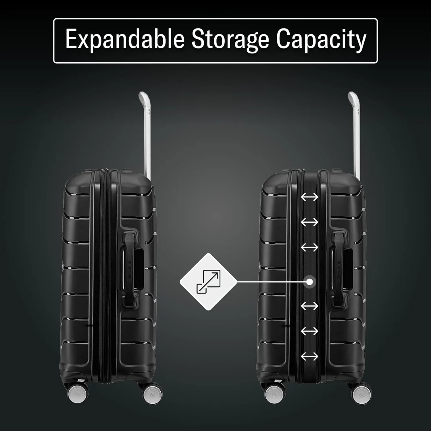Samsonite Freeform 21-Inch Hardside Carry-On Luggage with Spinner Wheels - Hardshell Carry-On Suitcase - TSA, Airline-Approved - Expandable Hard Shell, Smooth Rolling Wheels for Lightweight Travel