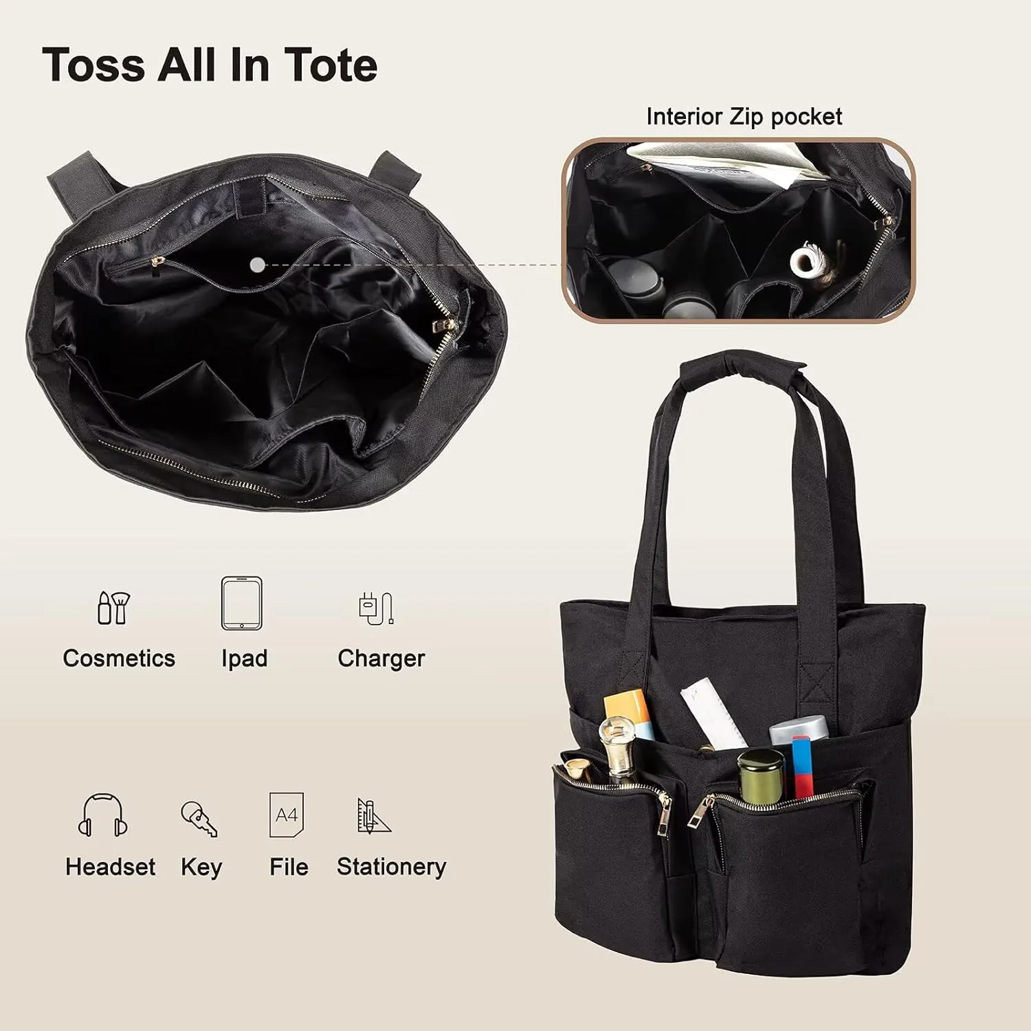 Shoulder Handbag for Women, Lightweight Crossbody Purse with Adjustable Strap, Water Resistant Shoulder Bag