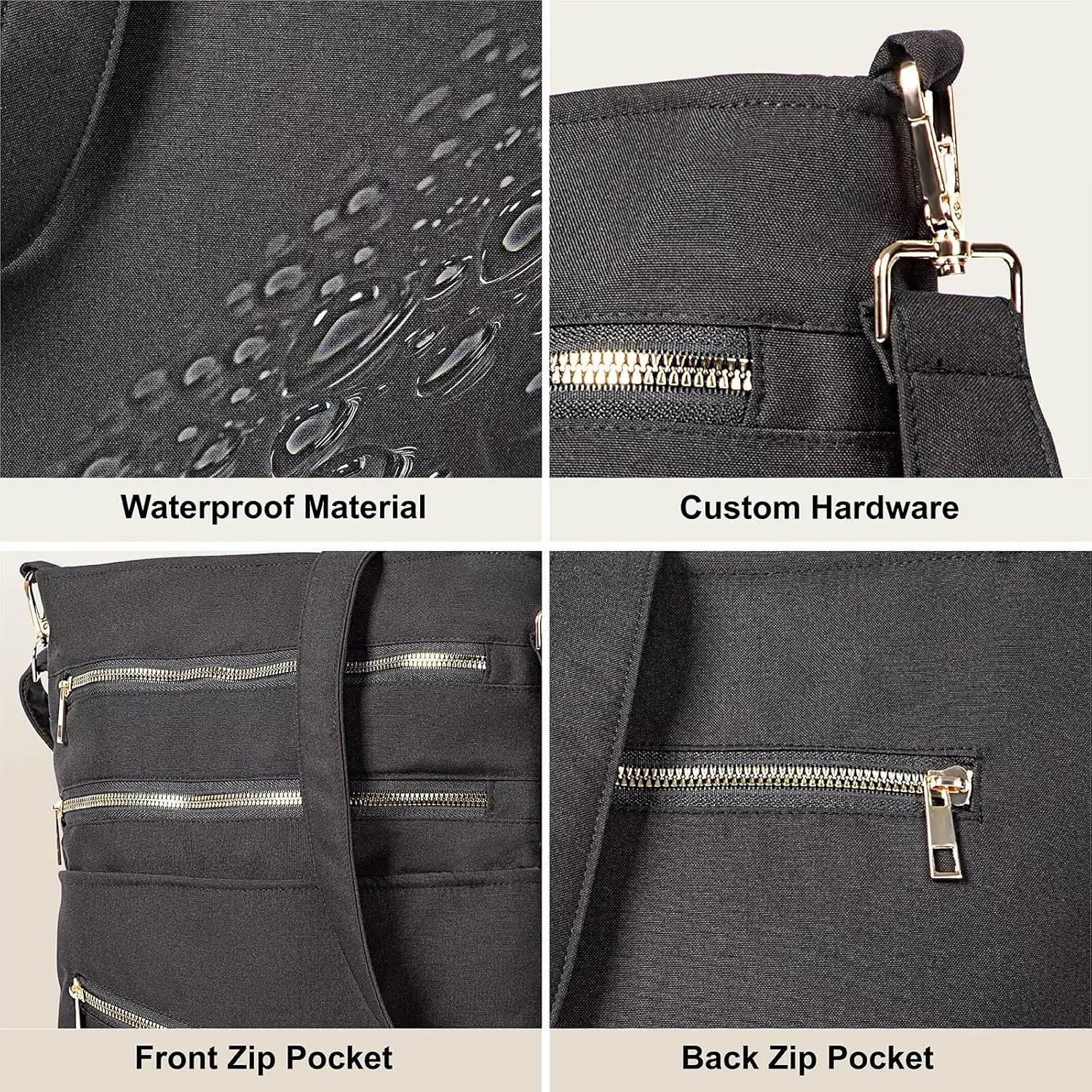 Shoulder Handbag for Women, Lightweight Crossbody Purse with Adjustable Strap, Water Resistant Shoulder Bag