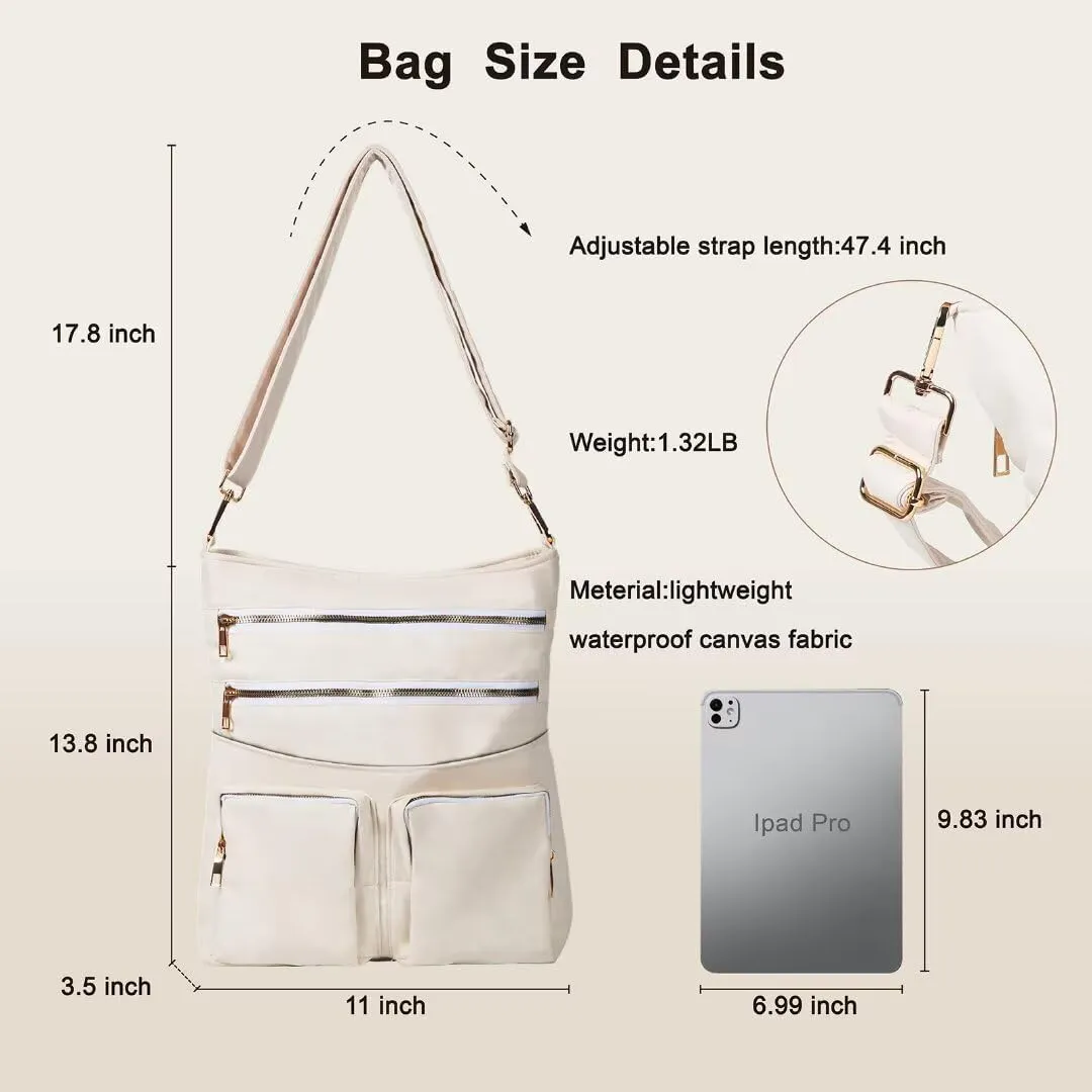 Shoulder Handbag for Women, Lightweight Crossbody Purse with Adjustable Strap, Water Resistant Shoulder Bag