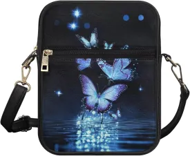 Small Leather Messenger Bag for Men Women Crossbody Shoulder Bag Satchel Casual Sling Daypack Work Daily Purse