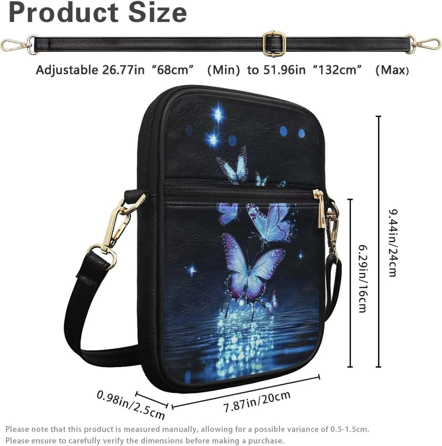 Small Leather Messenger Bag for Men Women Crossbody Shoulder Bag Satchel Casual Sling Daypack Work Daily Purse