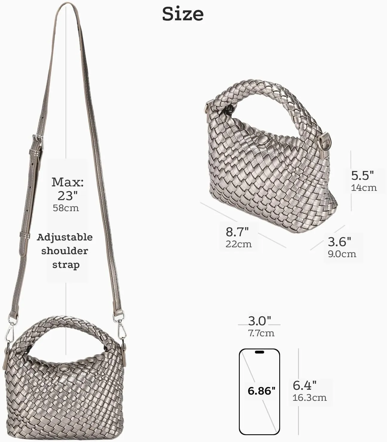 Small Women woven bag Woven Crossbody Bag for Women woven purse Leather handbag mini Hobo Bag
