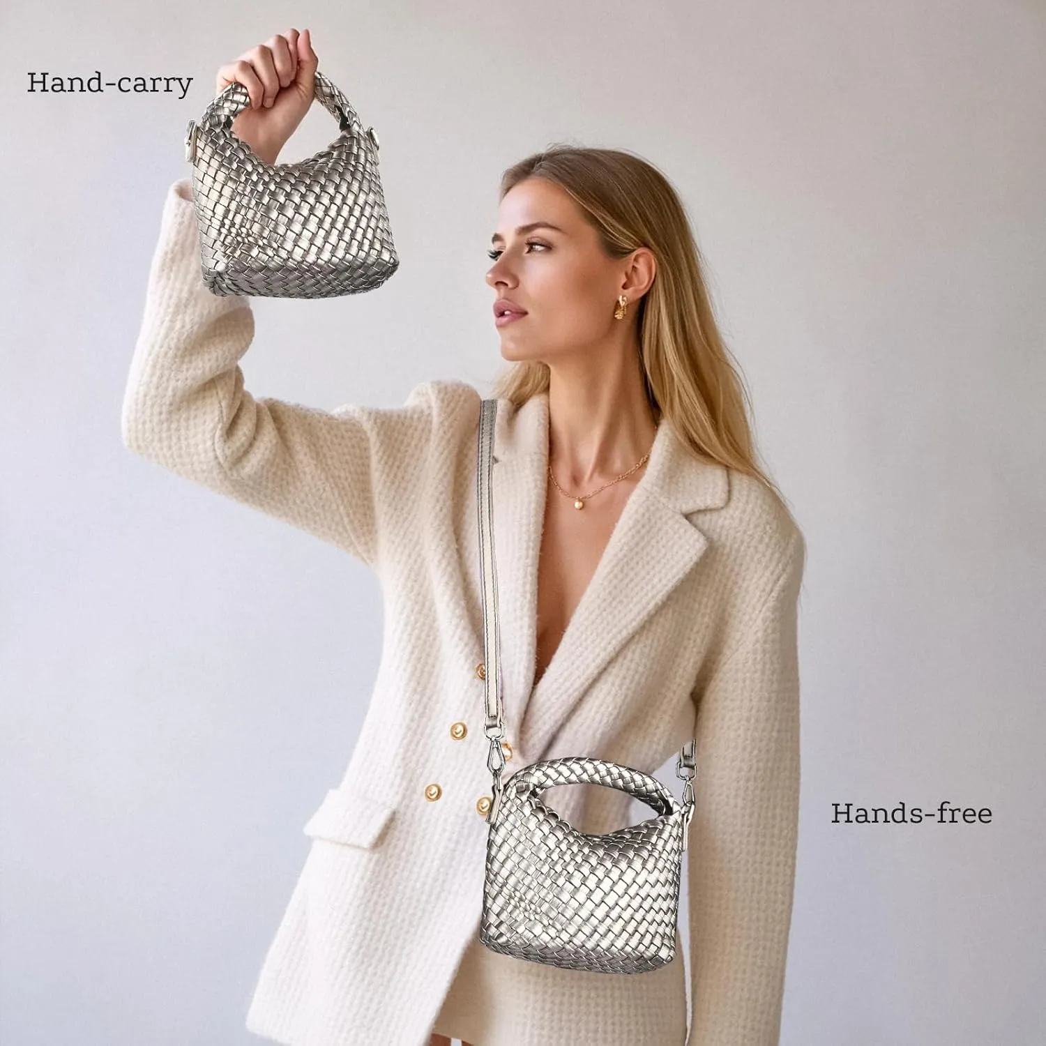 Small Women woven bag Woven Crossbody Bag for Women woven purse Leather handbag mini Hobo Bag