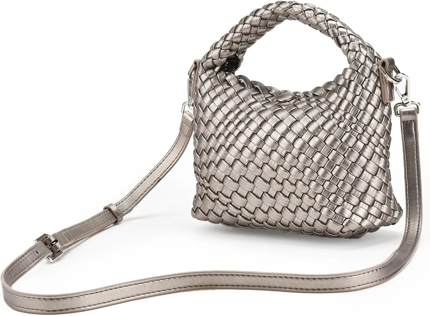 Small Women woven bag Woven Crossbody Bag for Women woven purse Leather handbag mini Hobo Bag