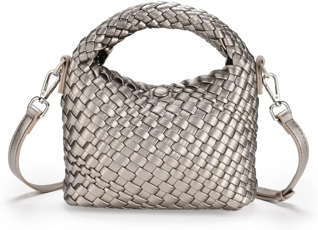 Small Women woven bag Woven Crossbody Bag for Women woven purse Leather handbag mini Hobo Bag