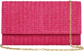 Straw Shoulder Crossbody Bag, Chain Evening Purse Envelope Clutch Handbag Summer Beach Bag
