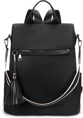 Telena Backpack Purse for Women, PU Leather Anti Theft Travel Purse Shoulder Bags with Tassel