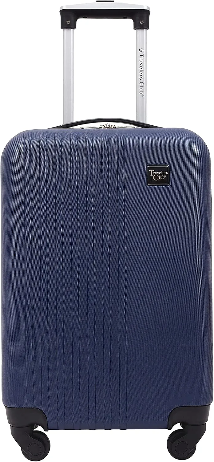 Travelers Club Cosmo Hardside Spinner Luggage, Navy Blue, Carry-On 20-Inch