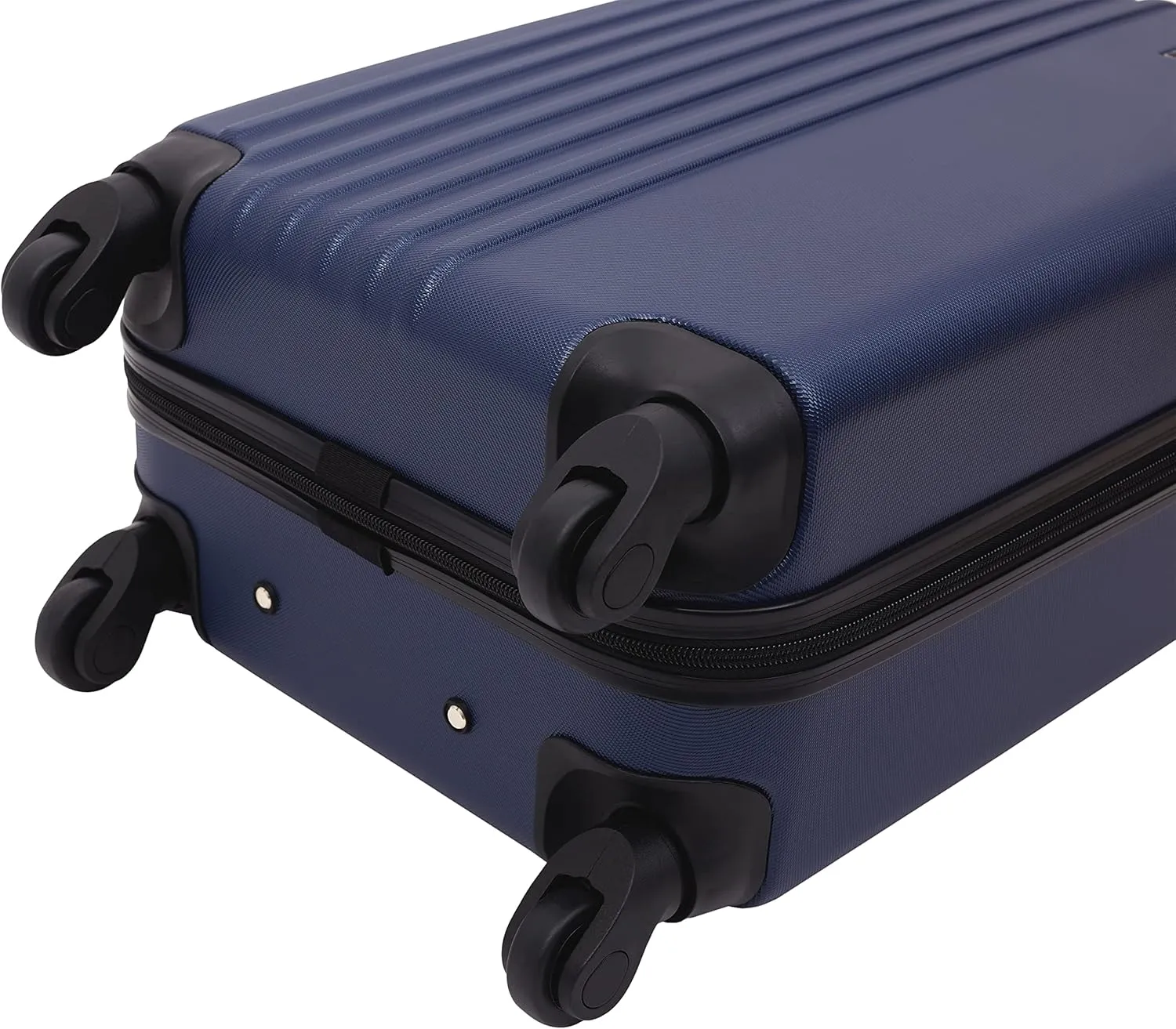 Travelers Club Cosmo Hardside Spinner Luggage, Navy Blue, Carry-On 20-Inch