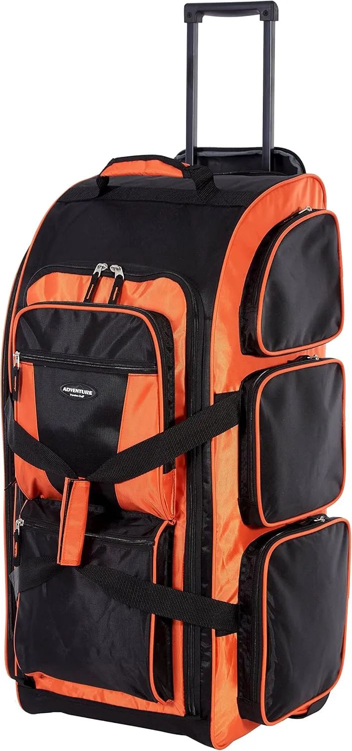 Travelers Club Xpedition 30 Inch Multi-Pocket Upright Rolling Duffel Bag