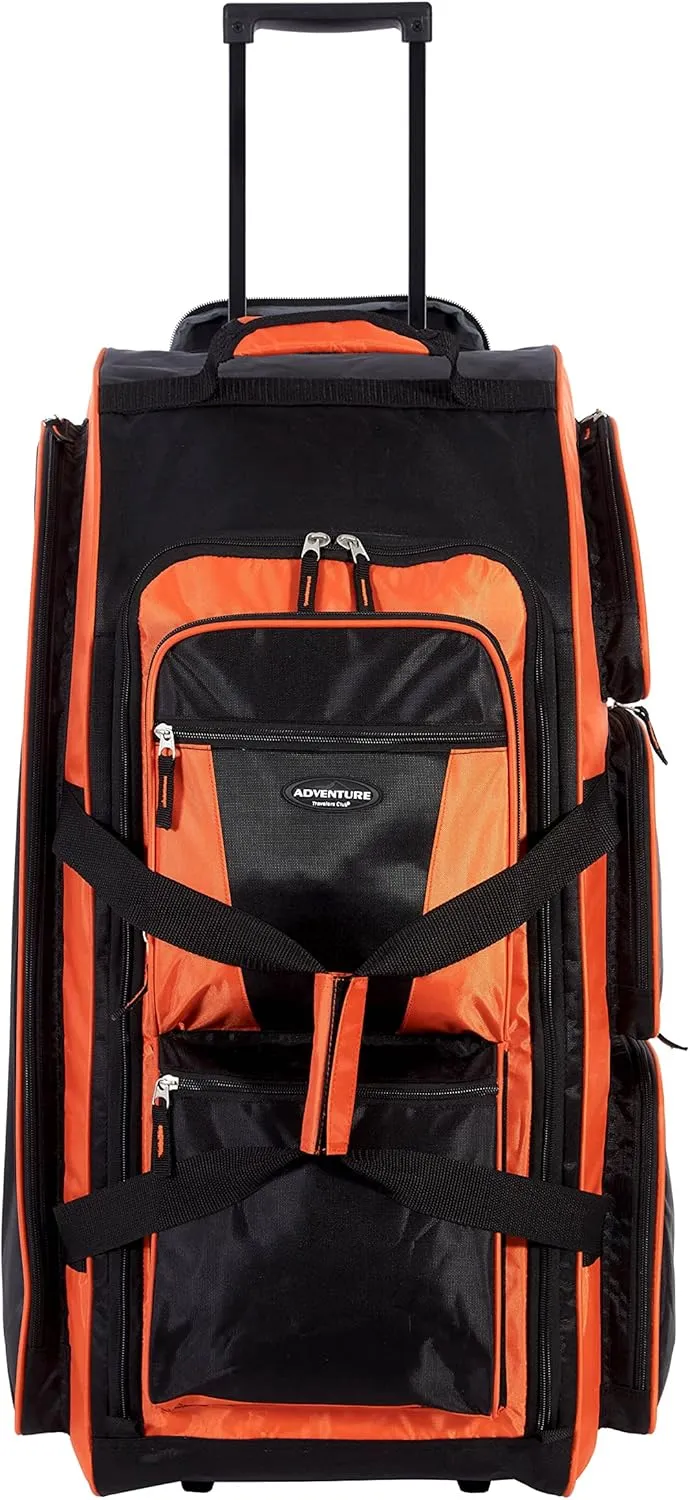 Travelers Club Xpedition 30 Inch Multi-Pocket Upright Rolling Duffel Bag