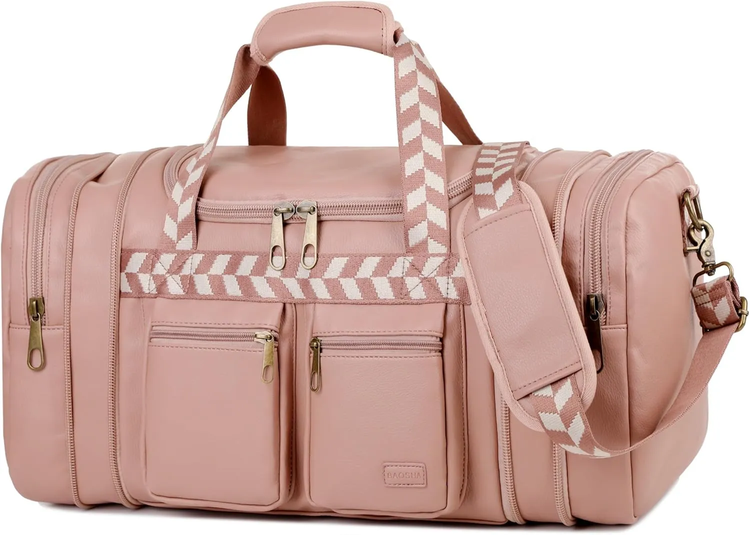 Vegan Leather Travel Duffel Weekender Bag Carry on Overnight Bag Sports Duffel bag For men and Women HB-21