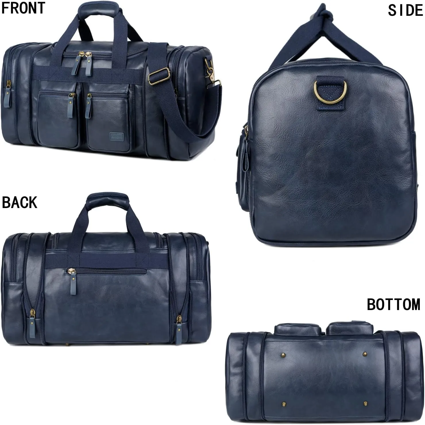 Vegan Leather Travel Duffel Weekender Bag Carry on Overnight Bag Sports Duffel bag For men and Women HB-21