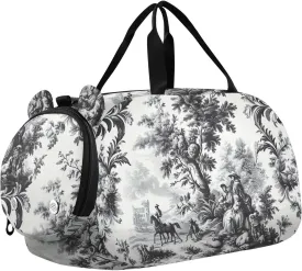 Vintage Tree Cowboys Travel Duffle Bag for Kids Water Resistant Sport Gym Bags for Girls Boys Sleepover Weekender Overnight Tote