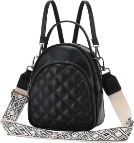 VX VONXURY Mini Backpack Purse,Women's Fashion Convertible Shoulder Bag with Guitar Strap