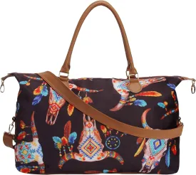 Weekender Bag Duffle Bag For Women Large Travel Tote Bag Overnight Weekend Bags With Shoulder Strap Cow Leopard Atzec
