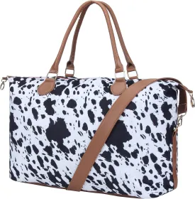 Weekender Bag Duffle Bag For Women Large Travel Tote Bag Overnight Weekend Bags With Shoulder Strap Cow Leopard Atzec