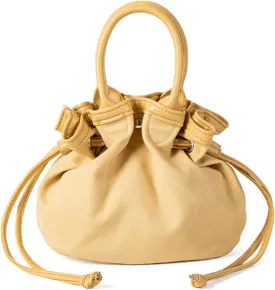 Woman HandbagWomen Bag Solid Color Bucket Bag Top Handle Bag Korean Styles Bag Drawstring Handbag All-Matching Canvas Bag
