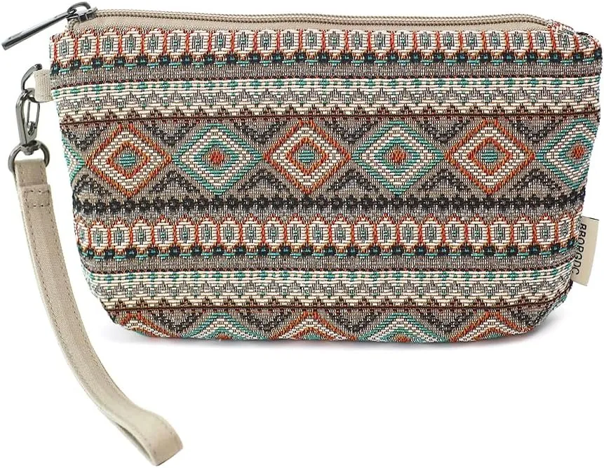 Women Zipper Wristlet Wallet with Coin Pocket