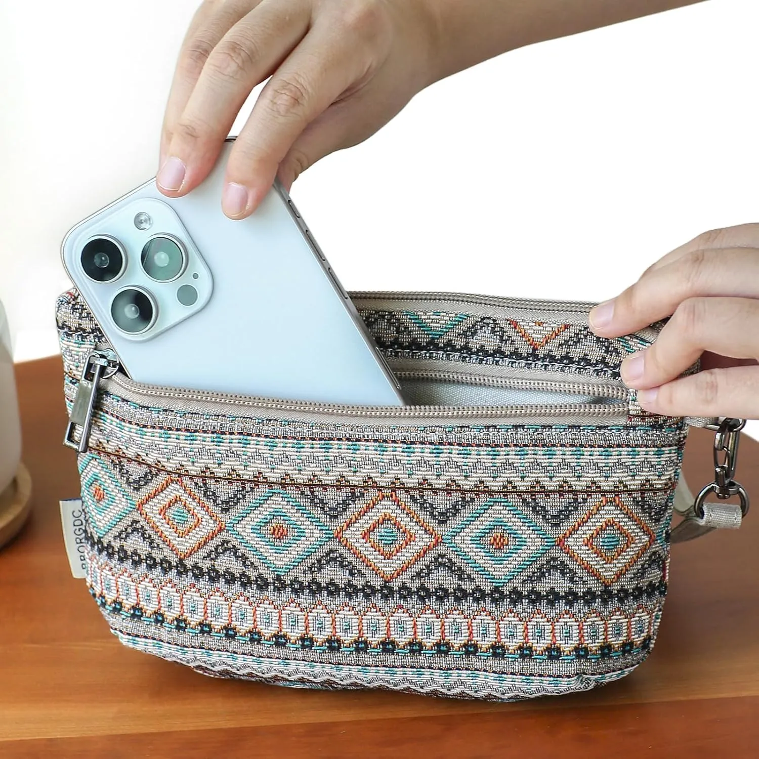 Women Zipper Wristlet Wallet with Coin Pocket