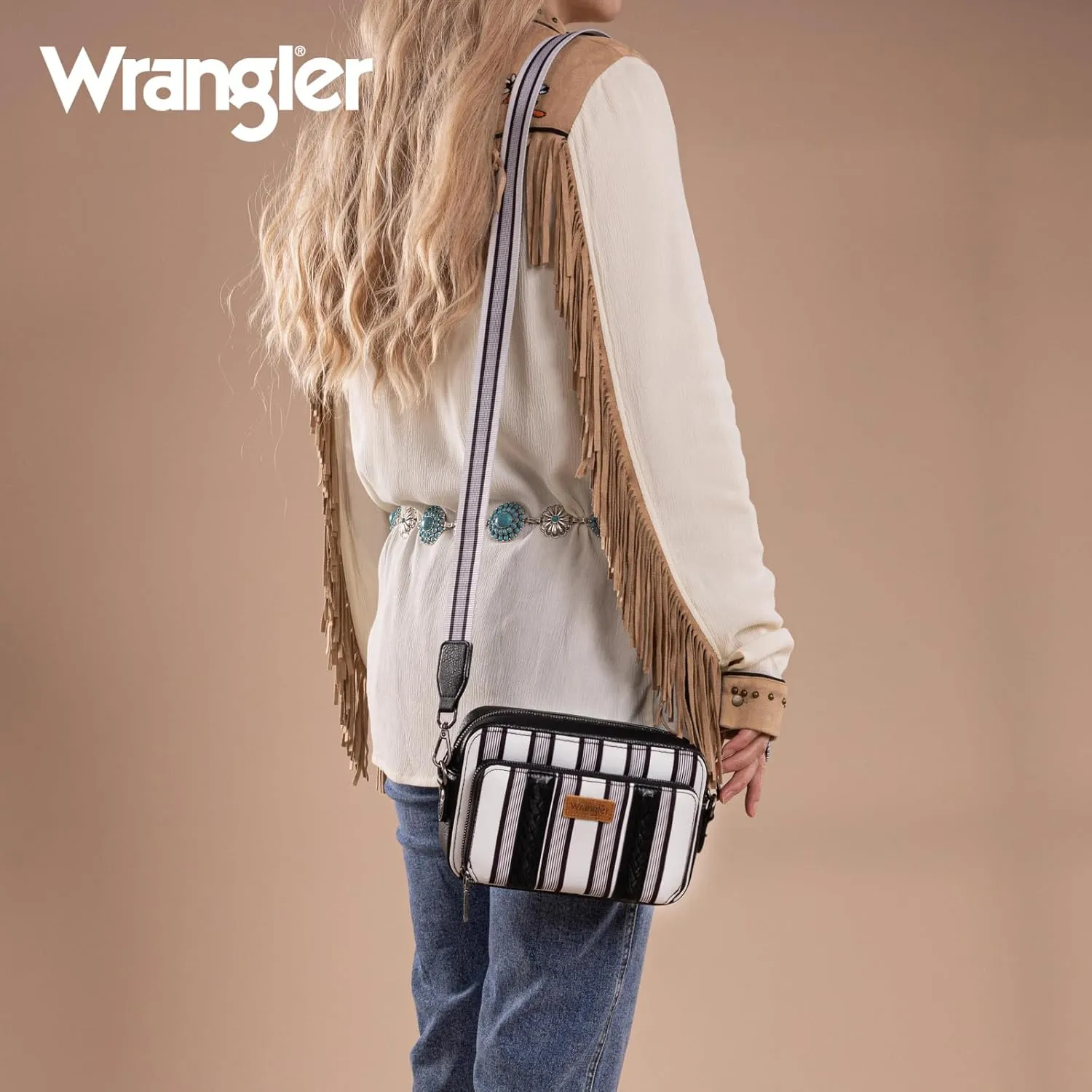 Wrangler Crossbody Bag for Women Western Cowgirl Crossbody Purses with Guitar Strap