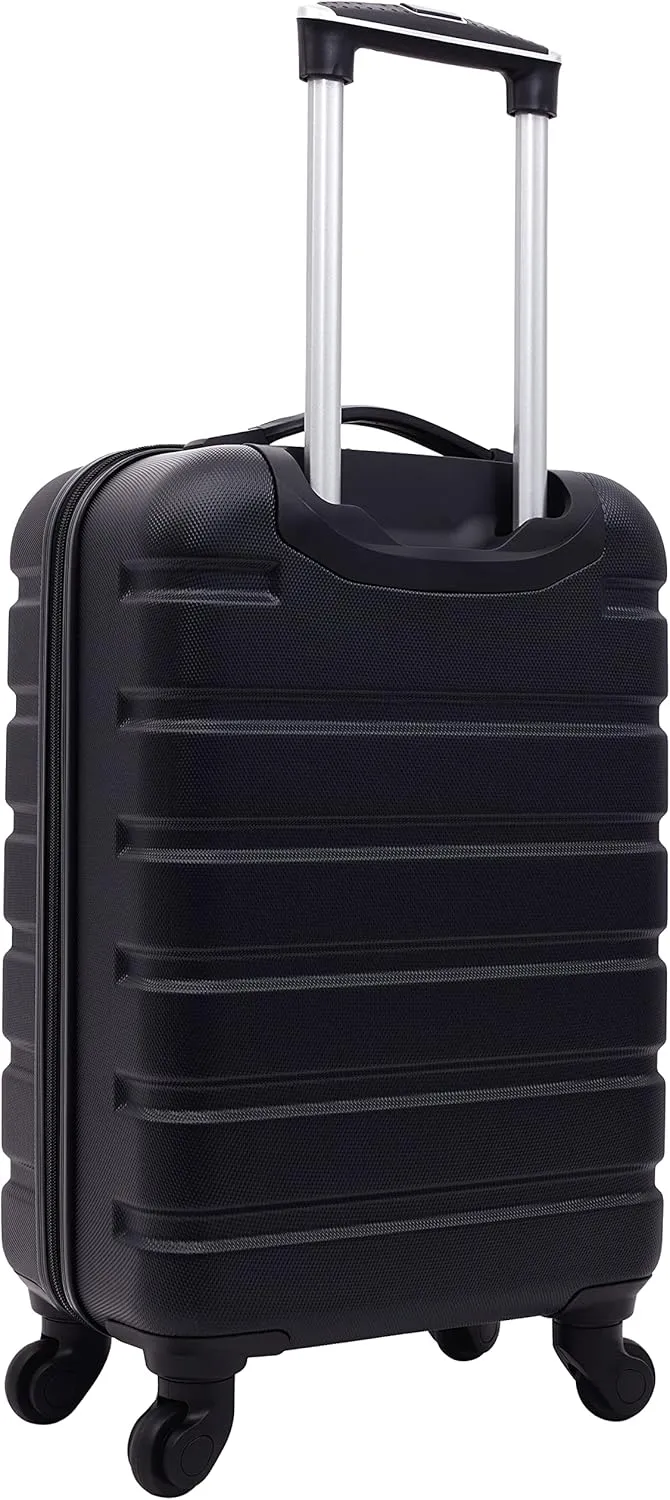 Wrangler Hardside Spinner Carry-On Luggage, Black, 20-Inch